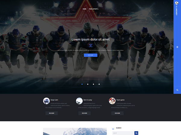 AllHockey Premium WordPress Theme