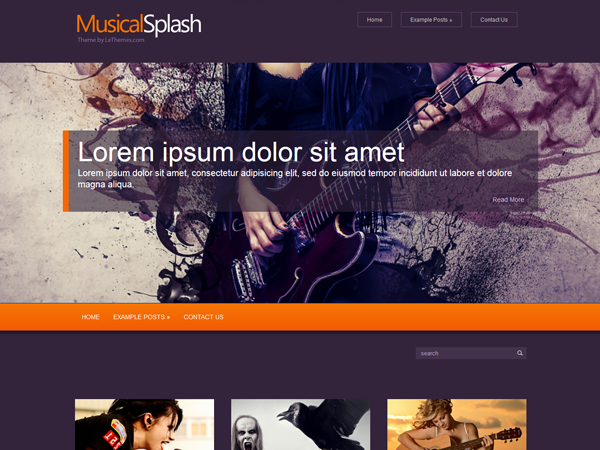 MusicalSplash Premium WordPress Theme