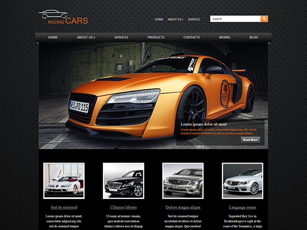 RacingCars Premium WordPress Theme
